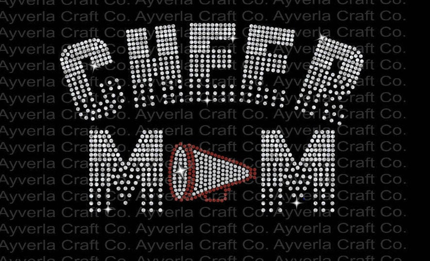 Custom Cheer Mom Transfer Bling