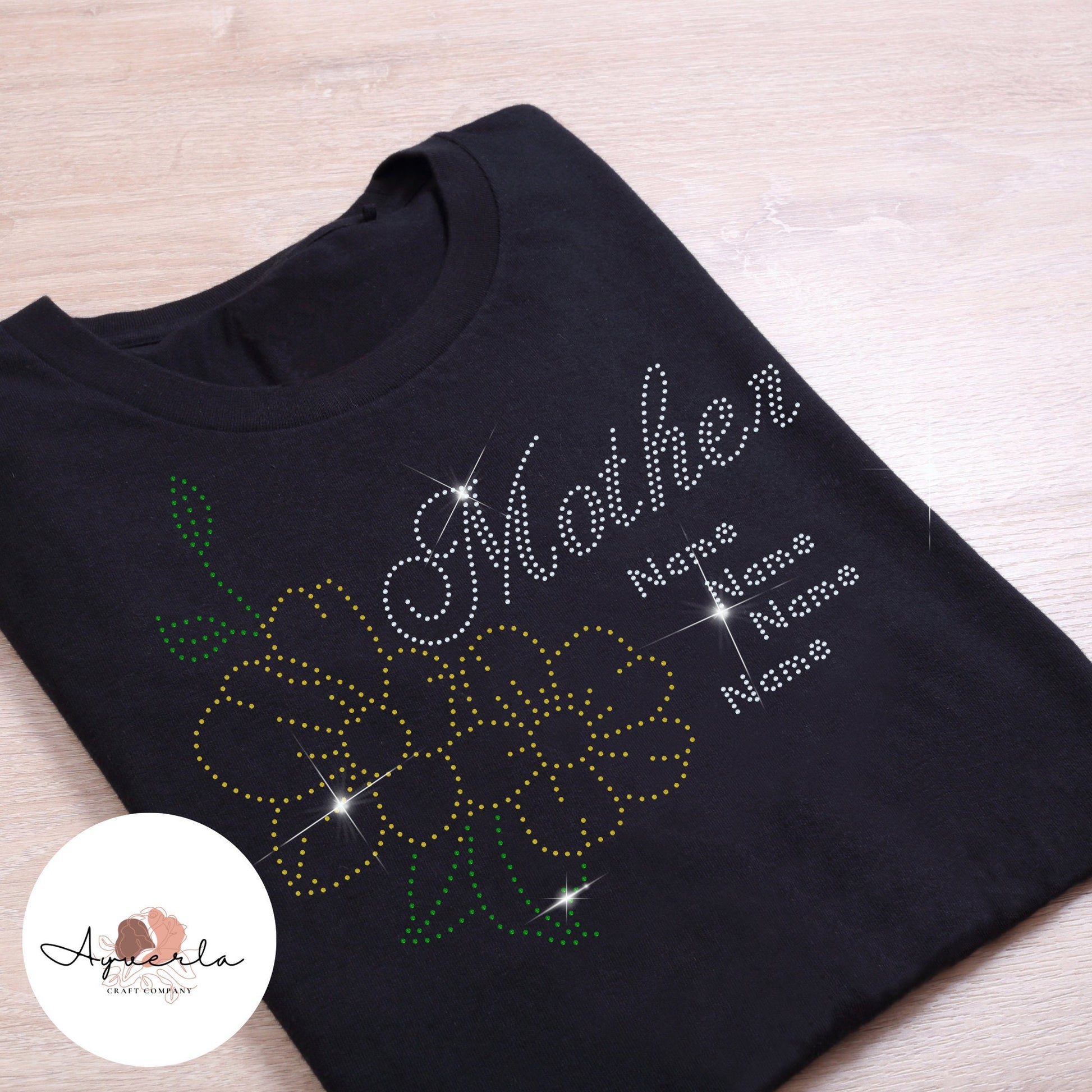 Customized Mother Mom T-Shirt, Mother's Day Gift, Bling Shirt, Gift, T-Shirt, Mom Gift, Mother Name Shirt