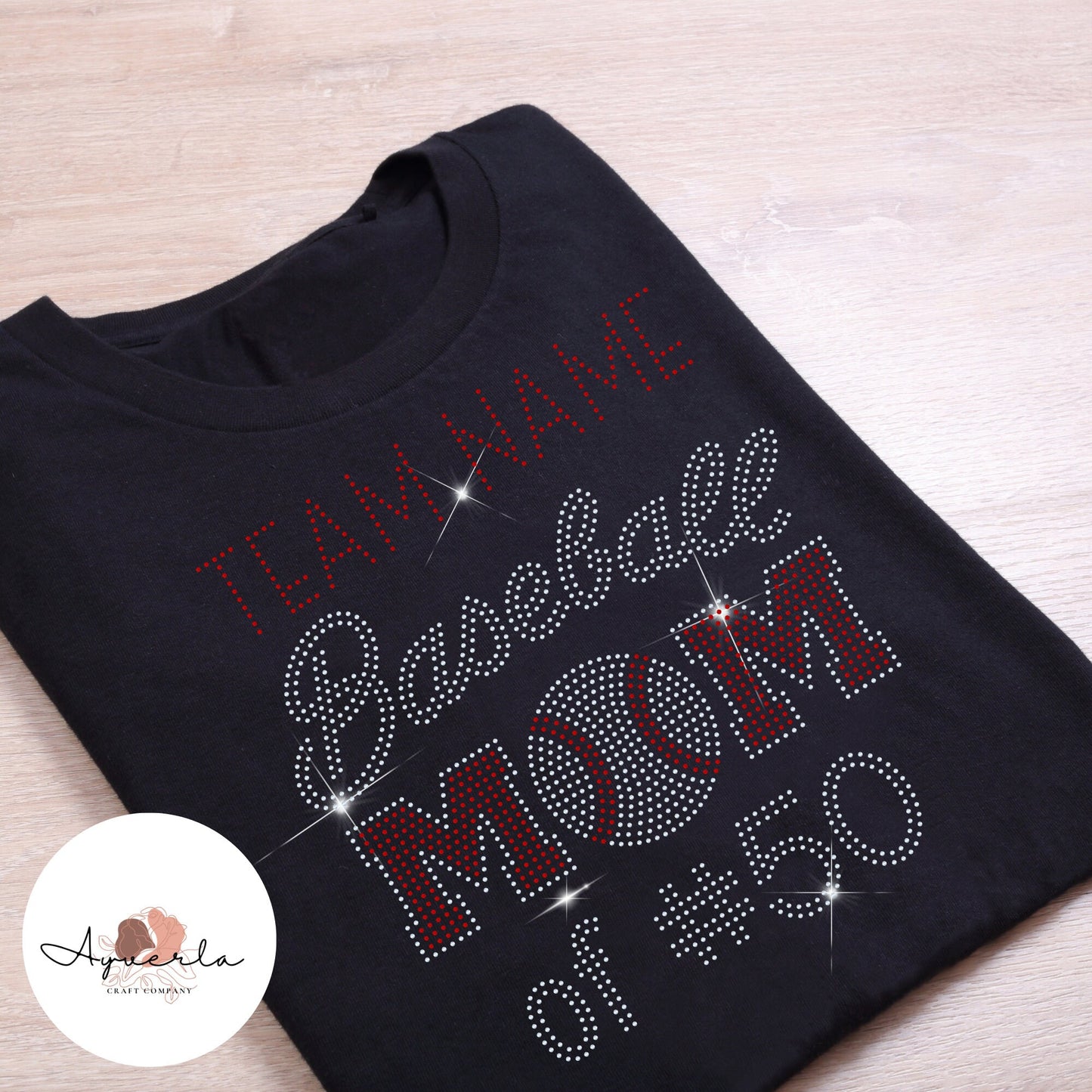 Baseball Mom T-Shirt, Baseball Team Mom, Mother Baseball Gift, Bling Shirt, Gift, T-Shirt, Mom Gift